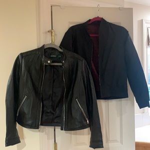 Leather Jacket and Bomber Jacket